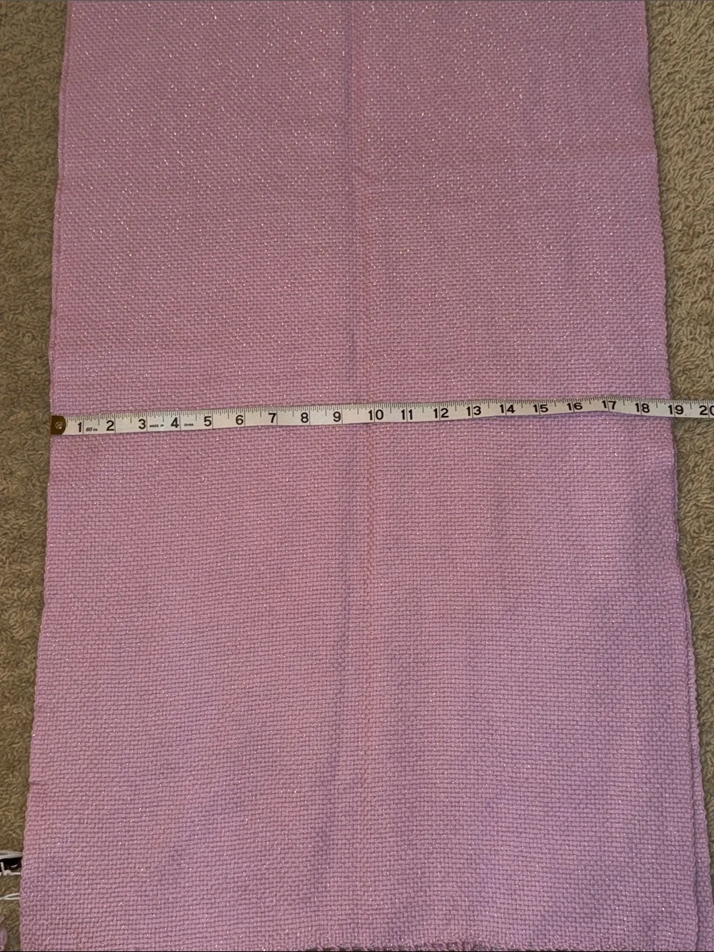 Talbots Lavender Knit Fringe Wrap Scarf